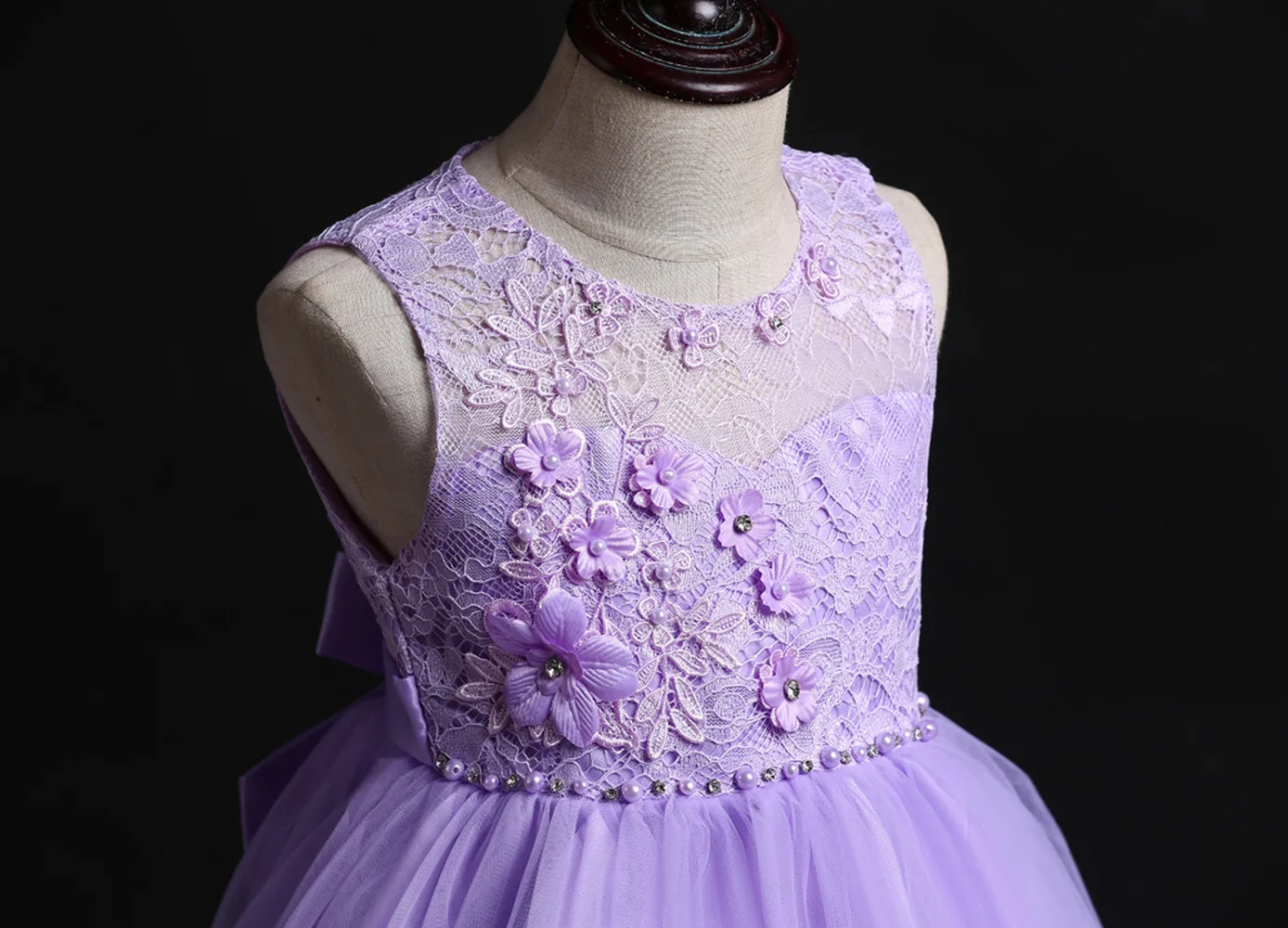 Высокий Низкий с кружевом и жемчугом на высоком каблуке ремень 3D цветочным