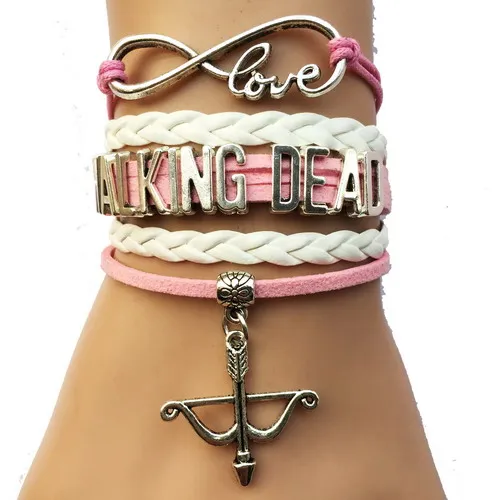 Прямая поставка браслет Бесконечность любовь Ходячие мертвецы крест лук и