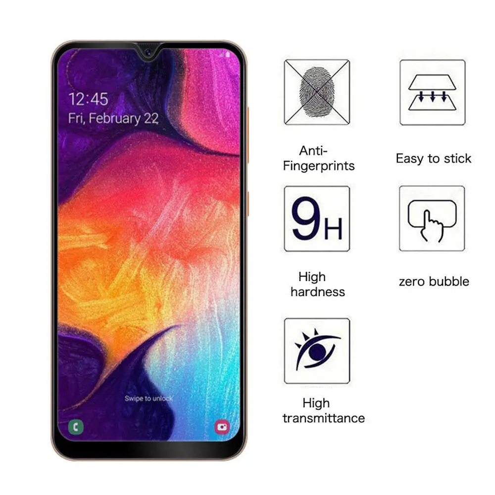 Изогнутое закаленное стекло 9D для Samsung Galaxy A6 A8 Plus A7 A9 2018 A750 Защита экрана A30 A50