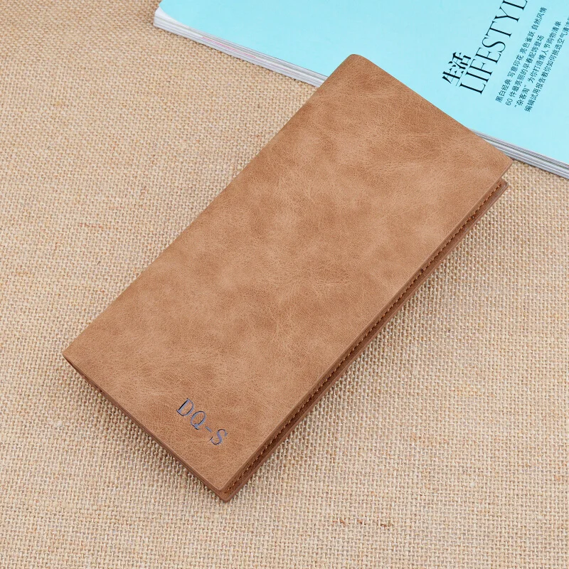 Корейский вариант тонкого мужского кошелька длинный ретро матовый Молодежный