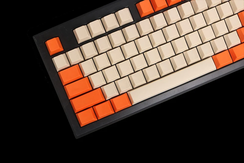 YMDK 108 клавишей оранжевый бежевый толстый pbt OEM профиль Keycap для MX переключатели