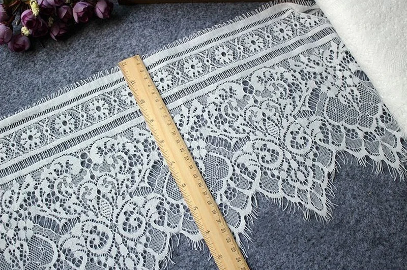 6 м/лот,, ручная работа, сделай сам, аксессуары для одежды, белый, черный цвет, благородные ресницы, для шитья, кружевные украшения, материал 24 см Ширина
