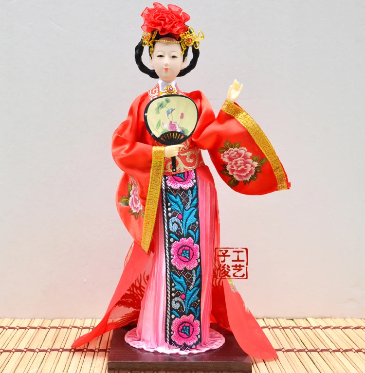 30cm Genuine Beijing Imperial Palace gift silk dolls Qing Dynasty Princess Maid figure shape home Decorations rihan | Игрушки и хобби