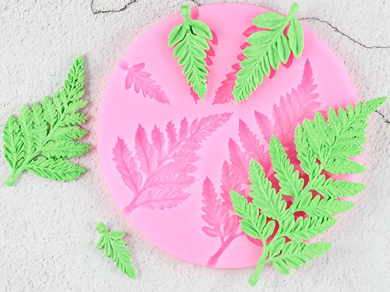 Sugarcraft лист силиконовые формы Мимоза помадка формы DIY украшения торта инструменты Конфеты Смолы глины шоколада Gumpaste формы