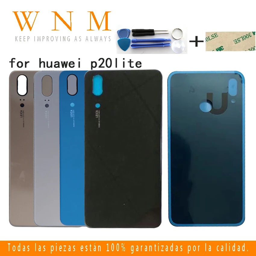 P20 lite задняя крышка стеклянная батареи задней двери для huawei стеклянного корпуса