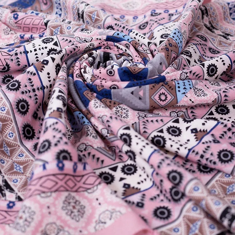 

2017 hot sale new fashion woman Scarf square scarves tassel Printed Women Wraps Winter autumn ladies shawls free shipping