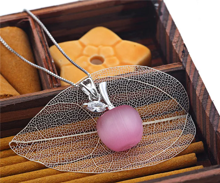 Ювелирные изделия из опала в форме яблока 100% Гарантированная Подвеска серебра 925