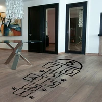 personalized floor stickers family game childhood memories sticker jump plaid playful hopscotch kids room decoration wall art