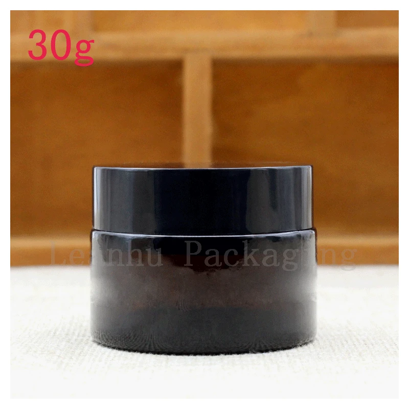 Wholesale Women s Personal Care Exclusive Use Brown Glass Cream Jar, Cosmetics Packaging Container, Beauty Skin Care Cream Bottle