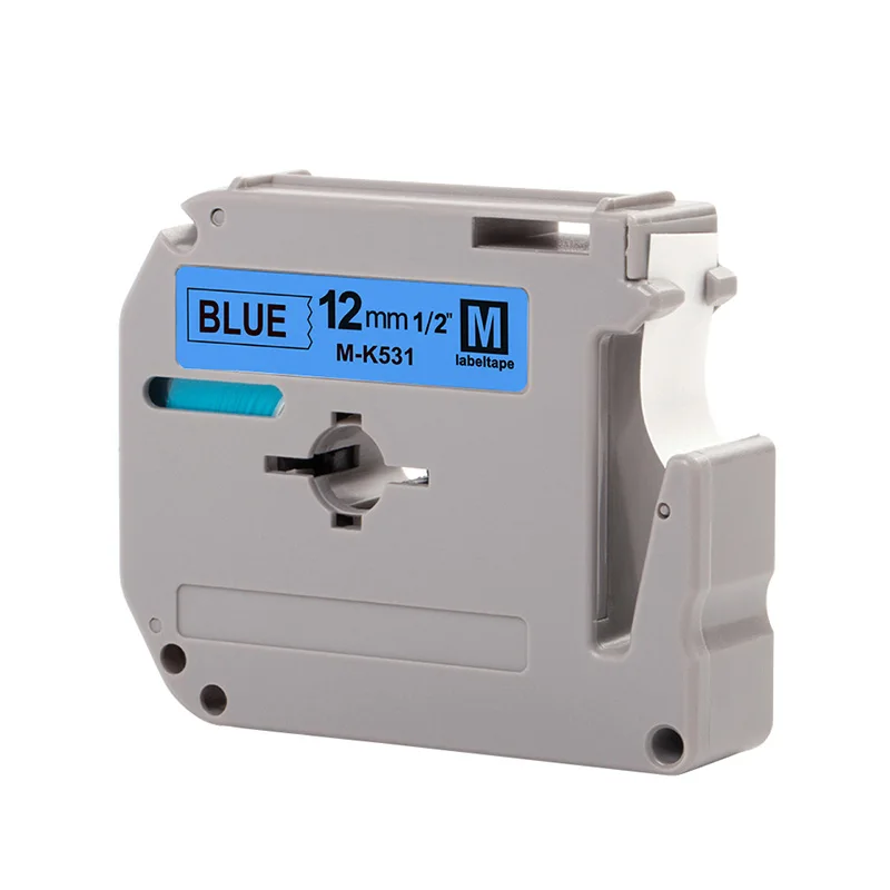 Black on Blue Absonic 12 мм* 8 м M-K131 M-K231 M-K431 M-K531 M-K631 M-K731 запечатанных лент совместимый для брата PT-90 PT-80 PT-65 PT-45 PT-M95 PT-60 - Цвет: Black on Blue