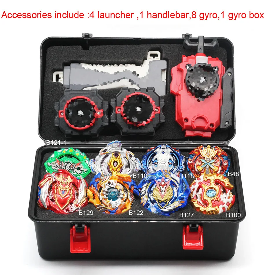 Новые пусковые установки Beyblade B129 Toupie Bayblades металлические черные гальки набор Burst Fafnir коробка Bey Blade игрушки для мальчика на день рождения