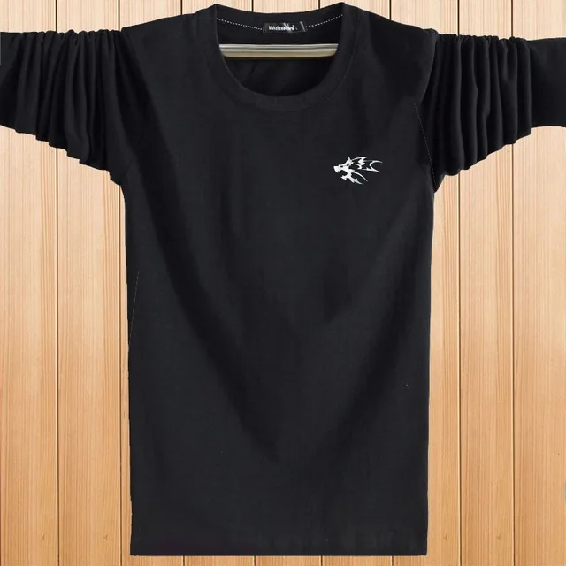 FAISIENS, дешево, Большая распродажа, Мужская футболка, волк, 5XL, 8XL, длинный рукав, зима, осень, плюс размер, большой размер, 7XL, футболки, домашние, черные, тройники - Цвет: picture color