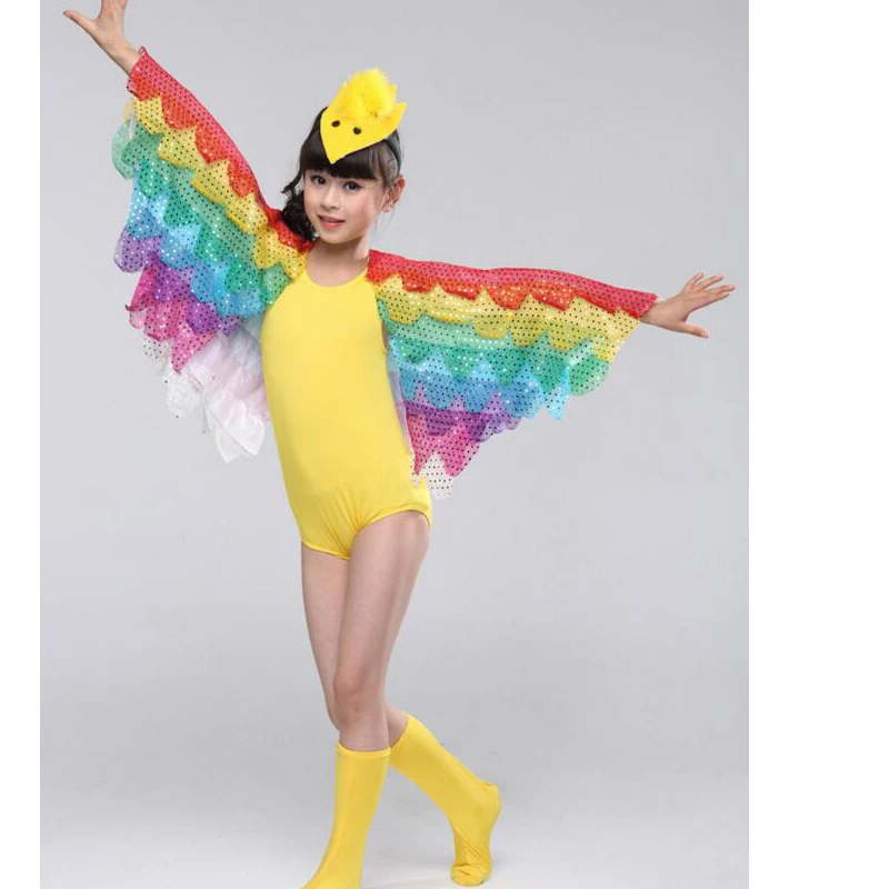 Новинка желтый ярко розовый синий большой воробей крылья Феникса детский