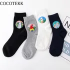 COCOTEKK 2018 новые модные дизайнерские Смешные художественные носки с изображением птичек и попугаев, новые женские носки из чесаного хлопка в стиле Харадзюку для подарка