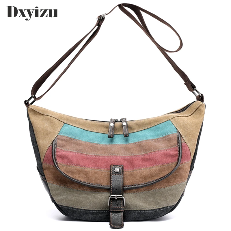 

2020 New Fashion Women Luxury Shoulder Bags Brand Designer Canvas Messenger Bag Female Half Moon Bags Wallet For girls