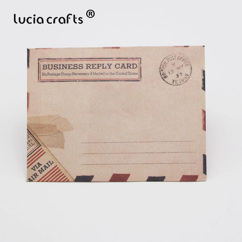 Lucia crafts(1 лот = 12 шт) 9,5*7,3 см винтажный мини-конверт Европейский стиль Скрапбукинг карта канцелярские принадлежности I0410