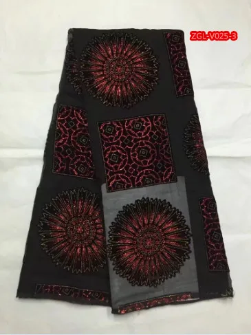 Желтый бархат кружева с камнями ткани Большой Круг Pattern 5 ярдов/шт для африканских