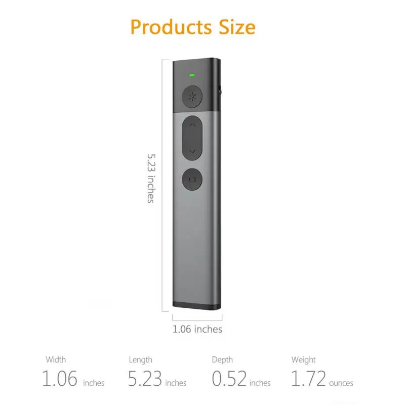 Лазерная указка Флип-ручка для презентаций Powerpoint 2,4 ГГц USB беспроводной Презентер PPT пульт дистанционного управления с зеленым лазером