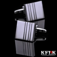 kflk jewelry french shirt cufflink for men brand cuff link button square male high quality guests 2017 new arrival