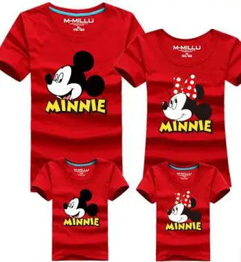 Комплект одежды из хлопка для всей семьи в одинаковом дизайне футболки с