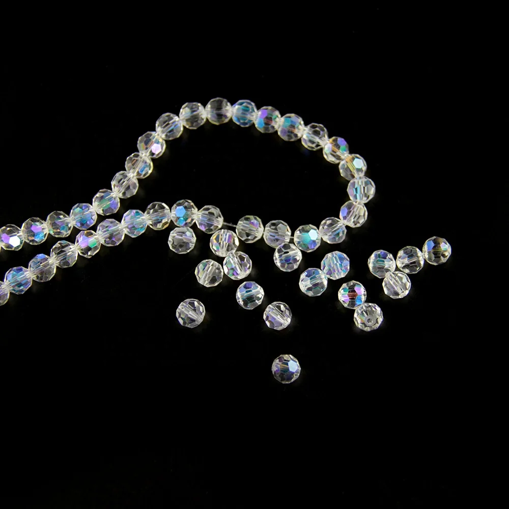 4mm 6mm 8mm 32 Faceted Bead Austria Transparent Crystal glass Ball Beads Spacer for DIY Jewelry Making | Украшения и аксессуары