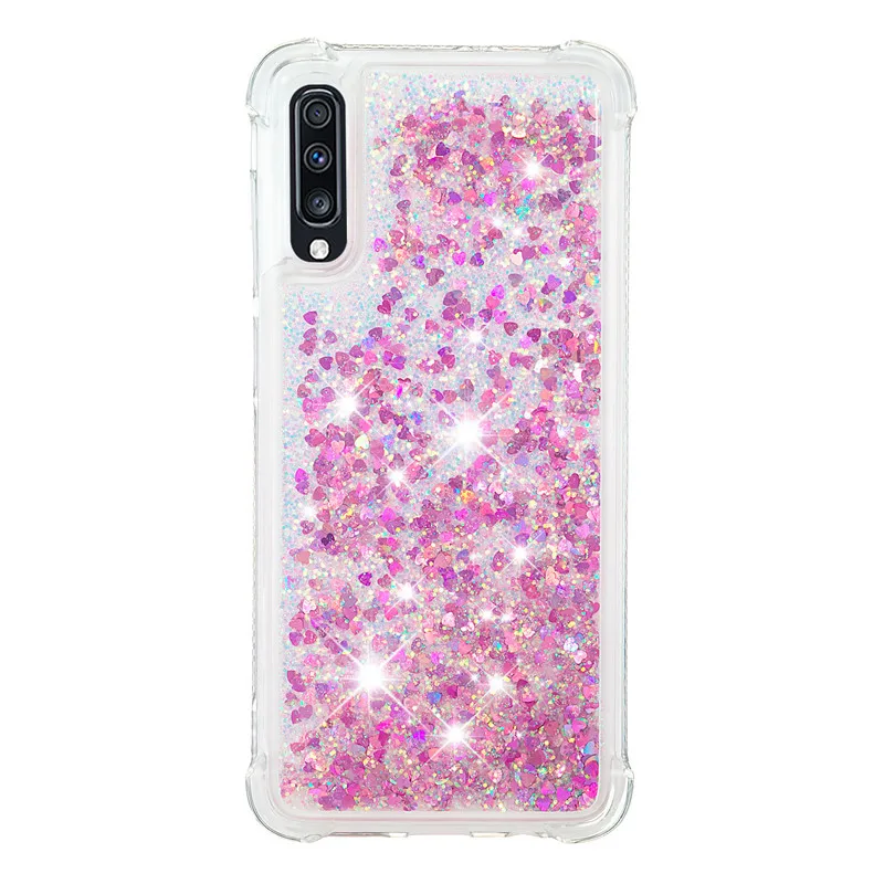Rose red love Soft Fashion Love Heart Quicksand Liquid Silicone Phone Case for Google Pixel 3 Google Pixel 3a XL Air Cushion Corner Shockproof - Цвет: Rose red love