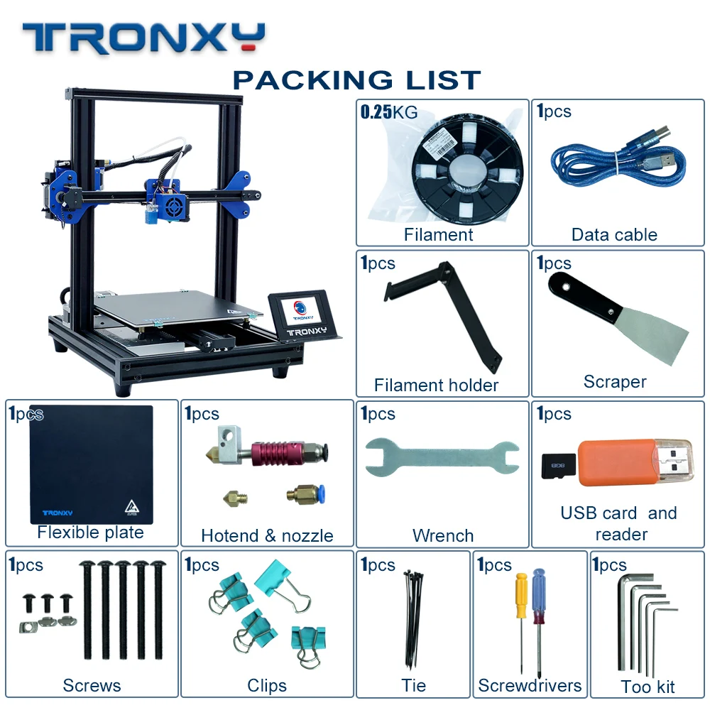 Новые Модернизированный XY 2 Pro 3D принтер алюминиевая плита горячего отжига 255*255 мм