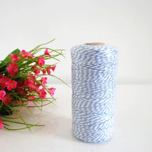 3 Spools (110yard/spool) Choose Colors Light Blue Bakers Twine 12ply,Party Bulk Colored DIY Craft Cotton Twine,String,Cords,Rope