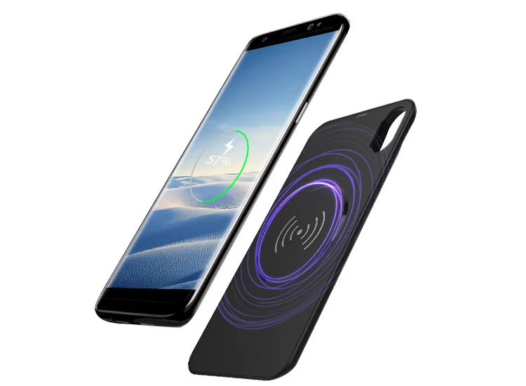 5000 мАч Беспроводное зарядное устройство Внешний аккумулятор чехол для iPhone X XS