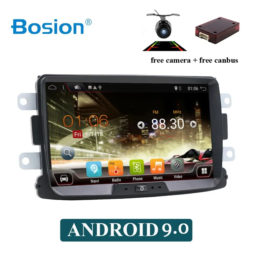 Автомобильный мультимедийный плеер 1 din " Android 9,0 Автомобильный dvd стерео для Renault Dacia Duster Sandero авто радио gps навигация wifi BT