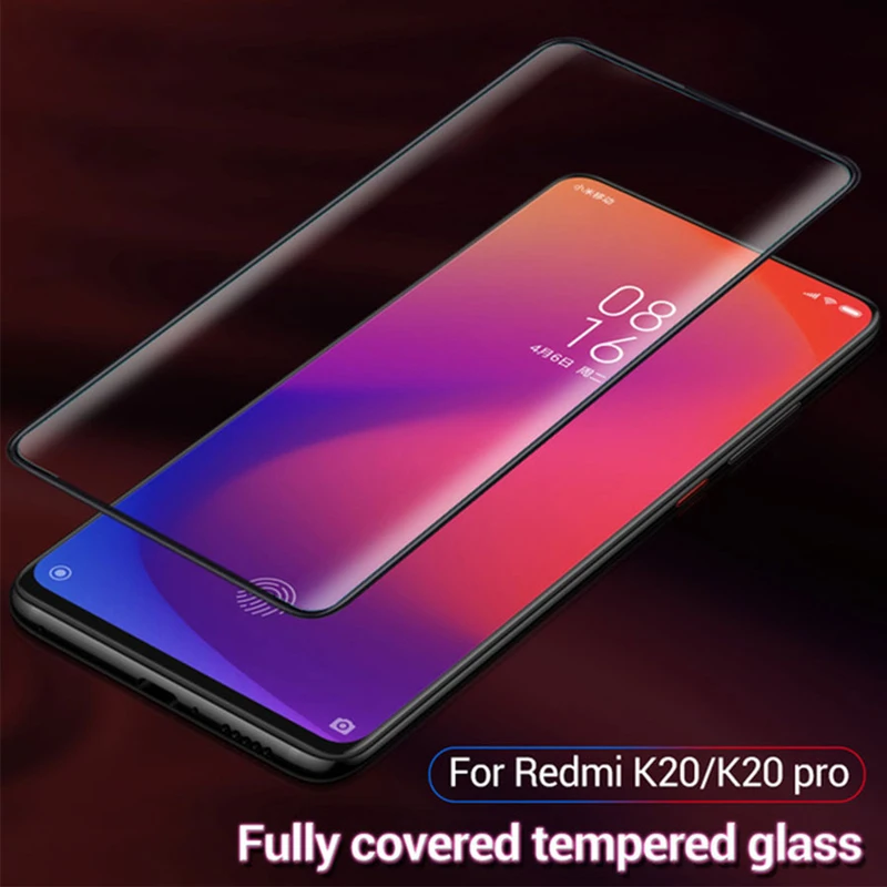 2 шт. полное клеевое покрытие закаленное стекло для Xiaomi Redmi K20 Защитная пленка