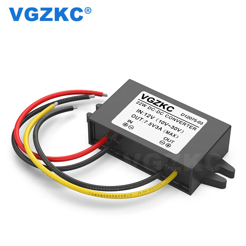 

DC to DC Output 7.5V 3A Low Power Consumption Buck Input 12V On-board Power Converter Module