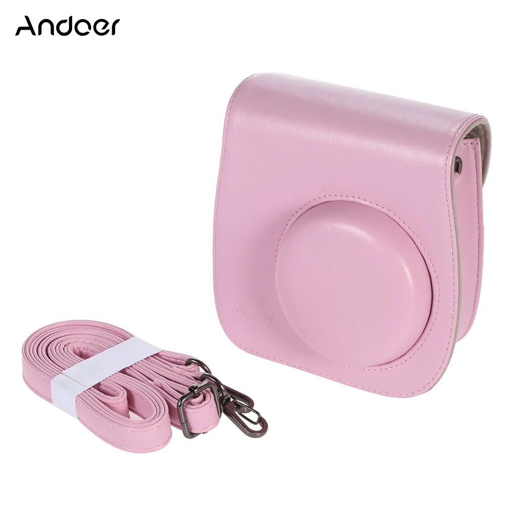 Кожаный чехол Andoer для камеры Fuji Fujifilm Instax Mini 8/8s/8 +/9 сумка на одно плечо 6