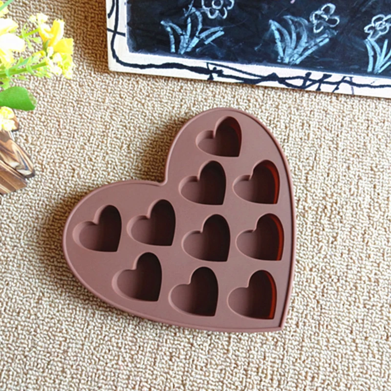 ULKNN силикон 10 Bar Heart форма для шоколада Бытовая Кухня Устройство выпечки Easy Clean