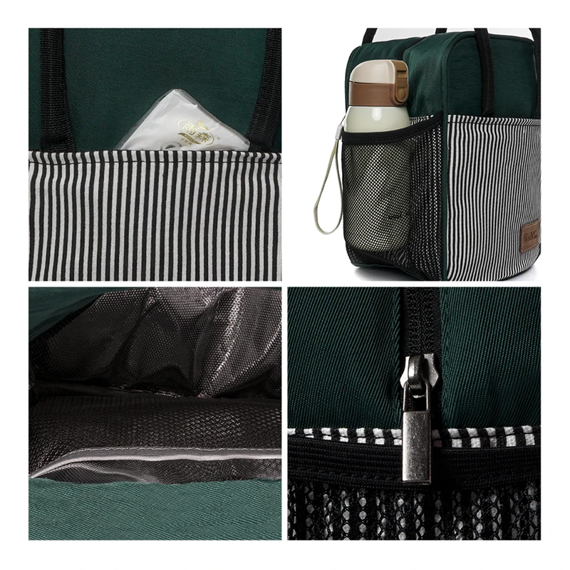 Winmax New Lunch Bag Striped Print Cooler Thermal Portable Keep Food Warm Picnic Lunchbox For Women Men Office Bolsa Termica | Багаж и