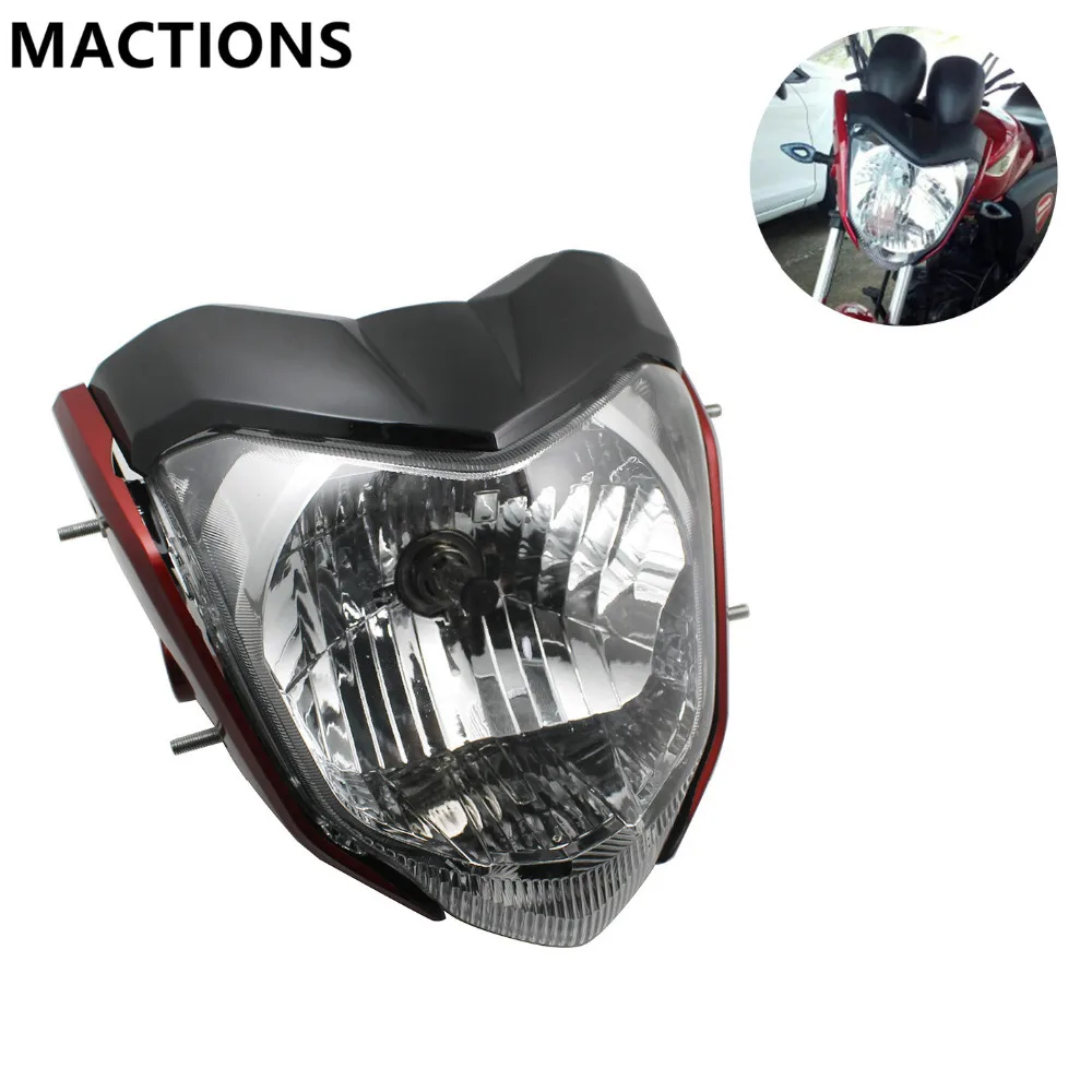 Фара Rracing для мотоцикла с лампочкой и кронштейном Yamaha FZ16 красный черный
