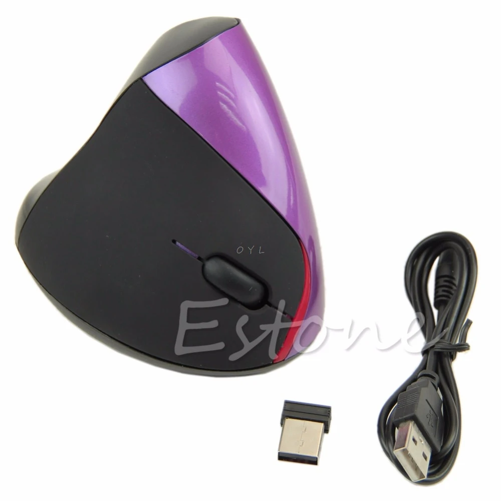 

Ergonomic Design 1600 DPI Wireless USB Vertical Optical Mouse for Computer PC