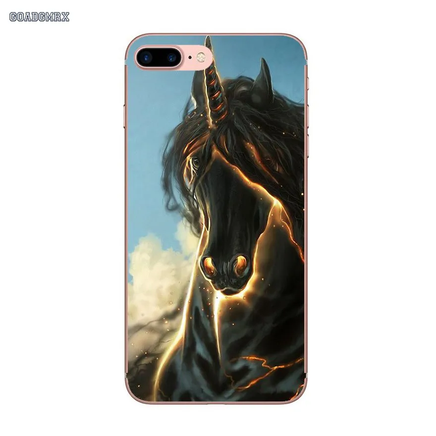 Мягкие прозрачные чехлы для Samsung Galaxy J3 J5 J7 A3 A5 A7 2015 2016 2017 Note 3 4 5 8 Rainbow Horse Unicorn |