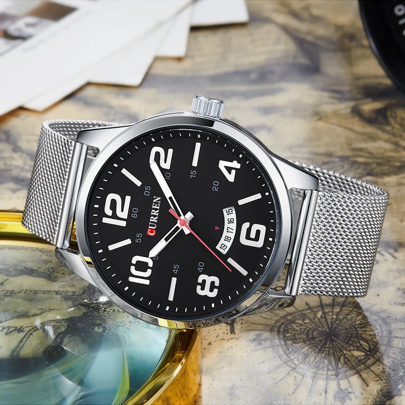 Для мужчин S Часы лучший бренд класса люкс Нержавеющая сталь сетки ремешок