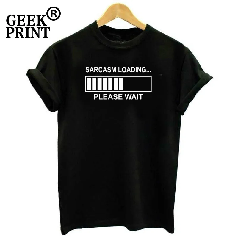 Женские топы забавная футболка с о образным вырезом нагрузкой Sarcasm компьютерная