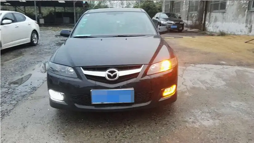 Автомобильный бампер, лампа для Mazda 6, мазда 6, противотуманный светильник, 2006, 2007, 2008, 2009, 2010, автомобильные аксессуары, светодиодный DRL Дневной ходовой светильник, Дневной светильник