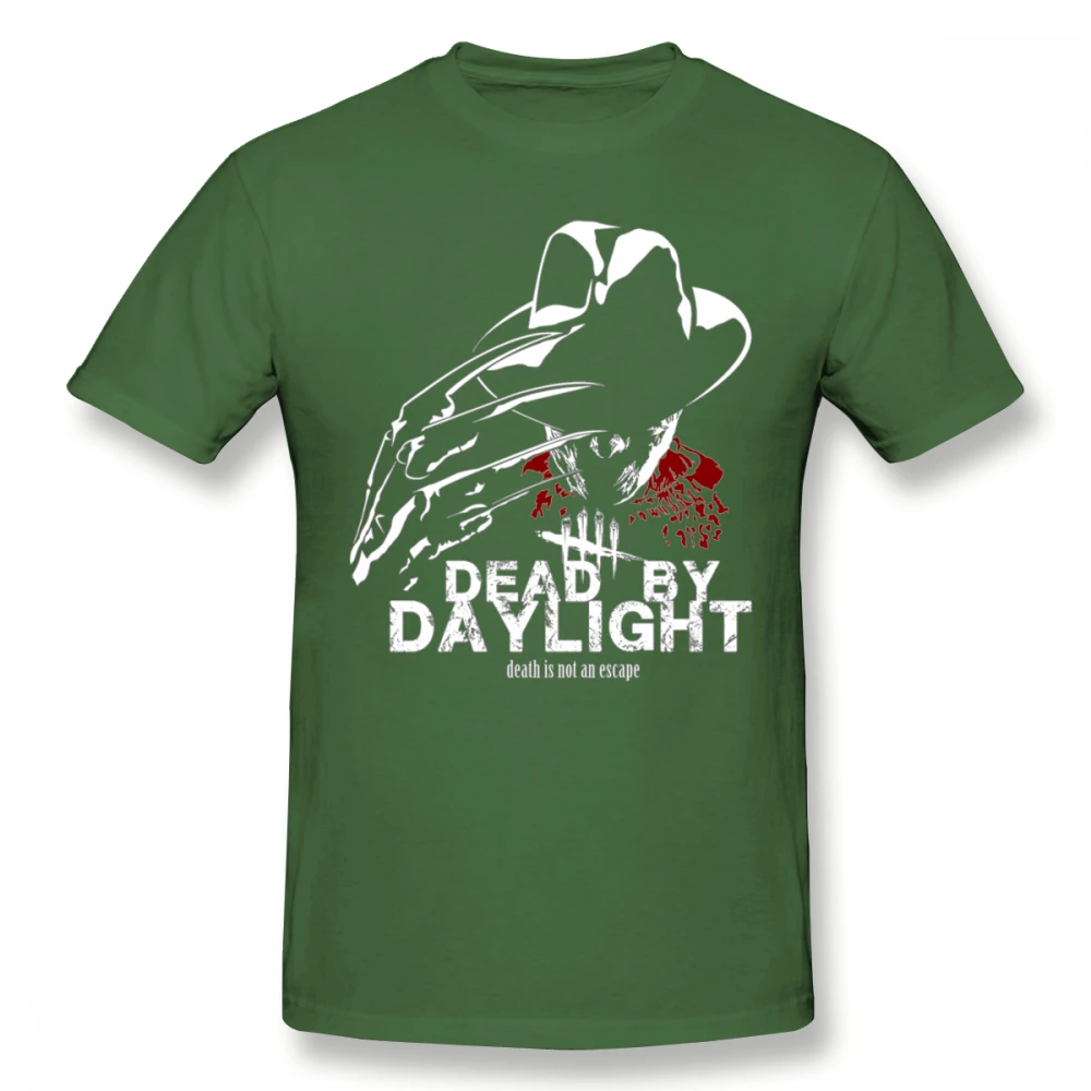 Dead By Daylight Freddy Kruger Повседневная футболка с круглым вырезом Летняя мужская Ретро из чистого хлопка S-6XL футболка для полных - Цвет: Армейский зеленый