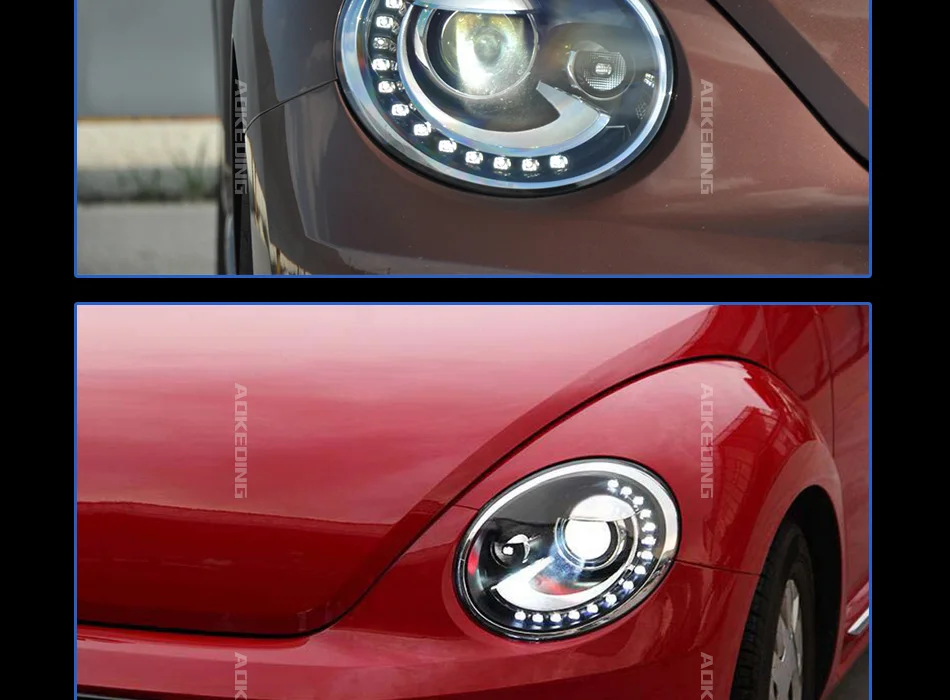 AKD автомобильный Стайлинг для VW Beetle фары 2013- Beetle светодиодный фары DRL HID фара ангел глаз биксеноновые фары аксессуары