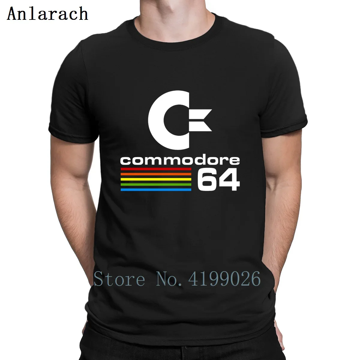 Commodore 64 T рубашка буквы изготовленный на заказ Высший сорт мод с коротким рукавом
