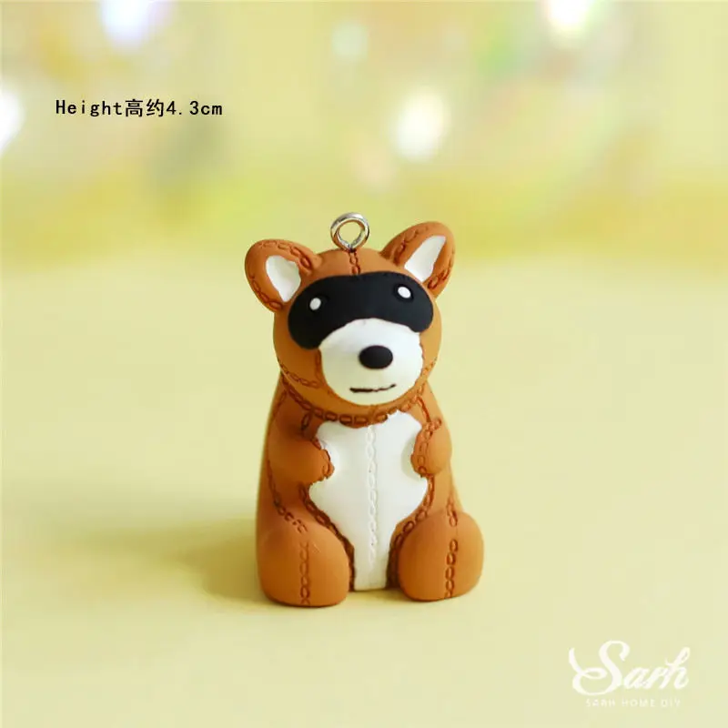 Mini fox doll Сосна фетр фруктовые деревья торт Топпер С Днем Рождения лиса куклы Динозавров Украшения для детей Детские вечерние принадлежности милые подарки - Цвет: Mini fox doll