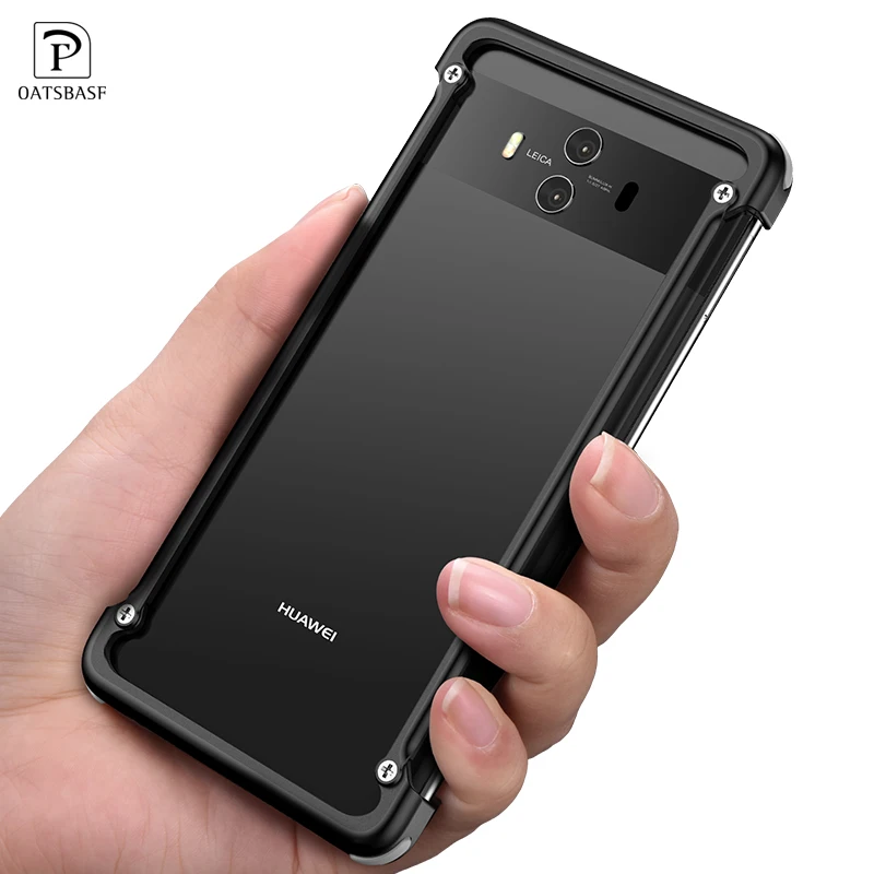 OATSBASF Роскошный металлический чехол с воздушной подушкой панель для Huawei mate 10