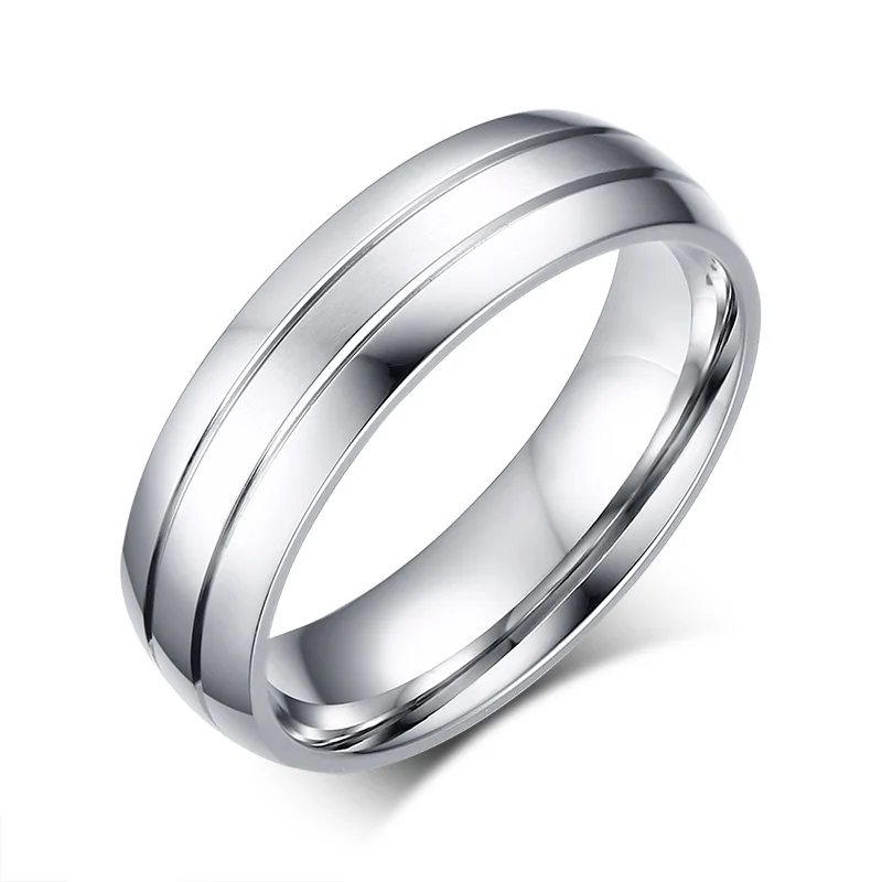 Vnox модные свадебные Кольца из нержавейки Женский Мужской Promise Ring Цирконий пара Jewelry распродажа - Цвет основного камня: 1 piece for men