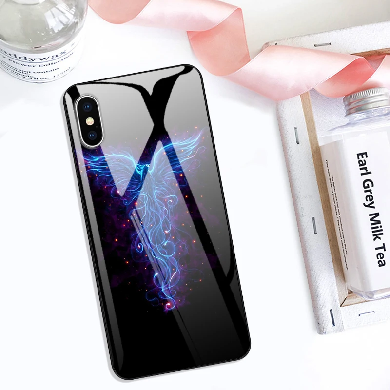 Tempered Glass Case For iPhone 7 Plus 8 8Plus 6 6S Cover Soft Bumper 3D Cat Printing Funda For iPhone XS MAX XR 10 11 Phone Case