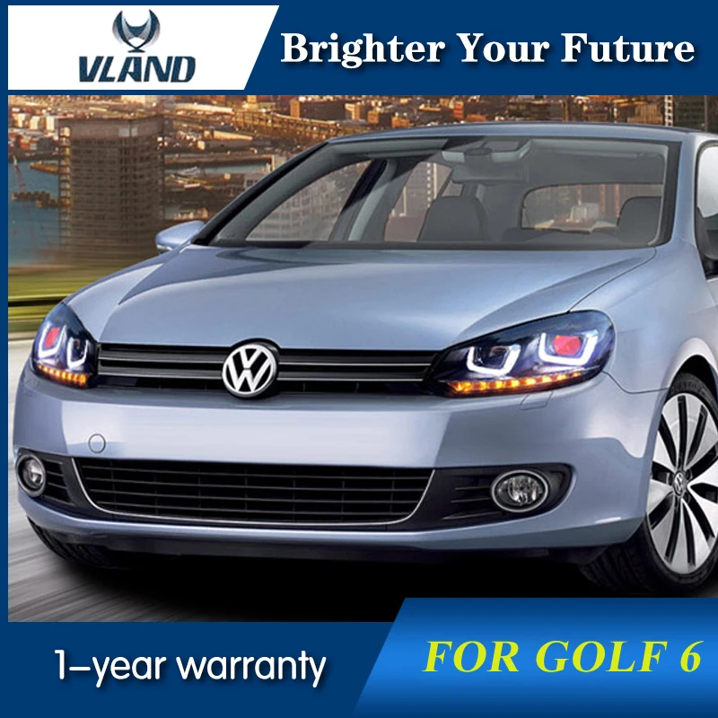 Светодиодный U-Style Demon eyes головная лампа для VOLKSWAGEN Golf 6 MK6 фары 2010-2015 биксеноновые