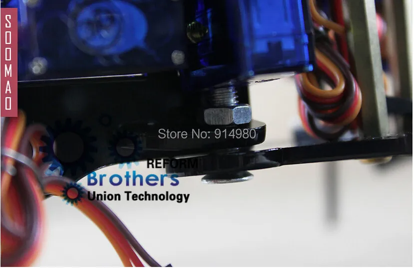 DIY черный паук робот Робот комплект Hexapod масса игрушки рулевой механизм + PMMA